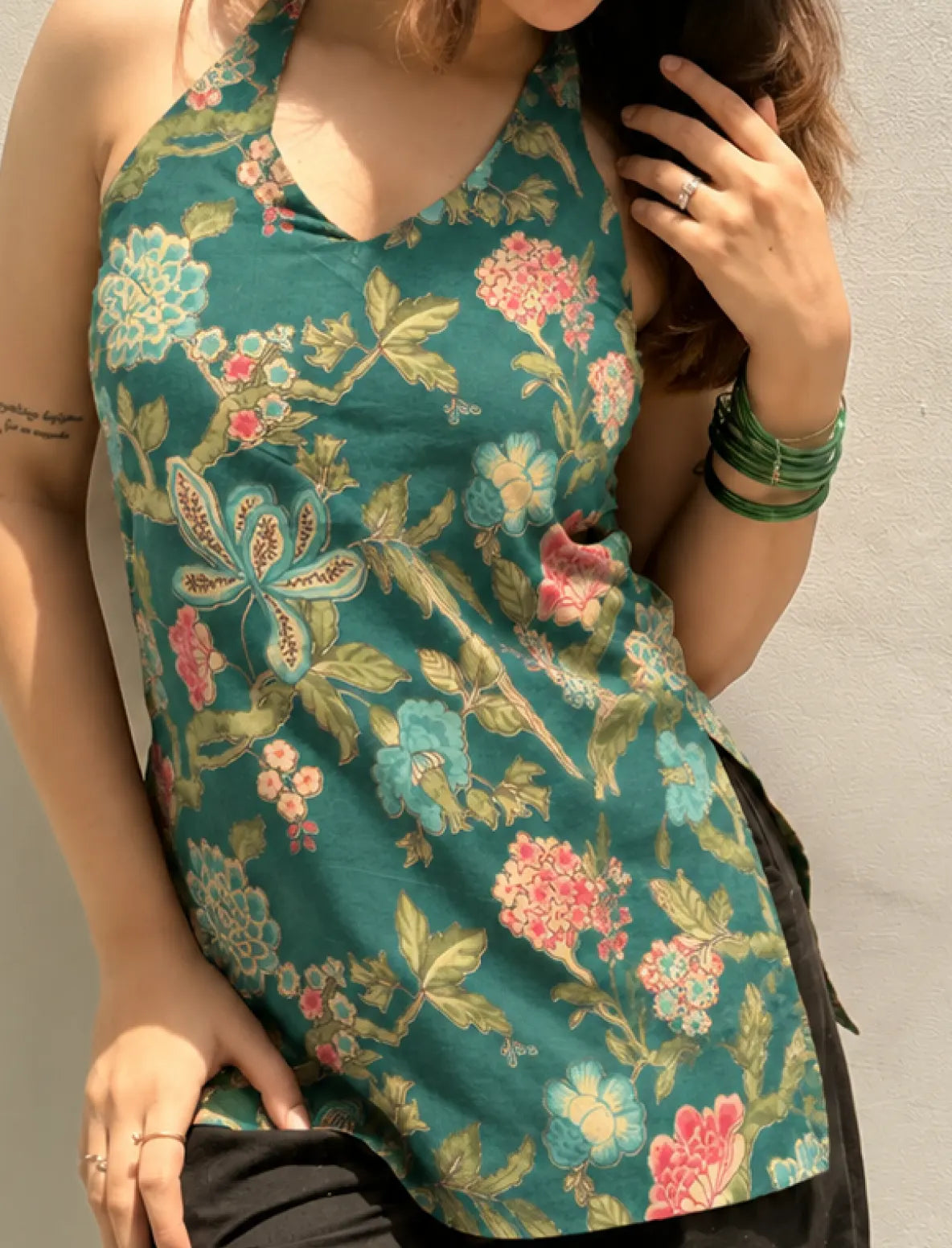 Virti Halter Neck Kurti