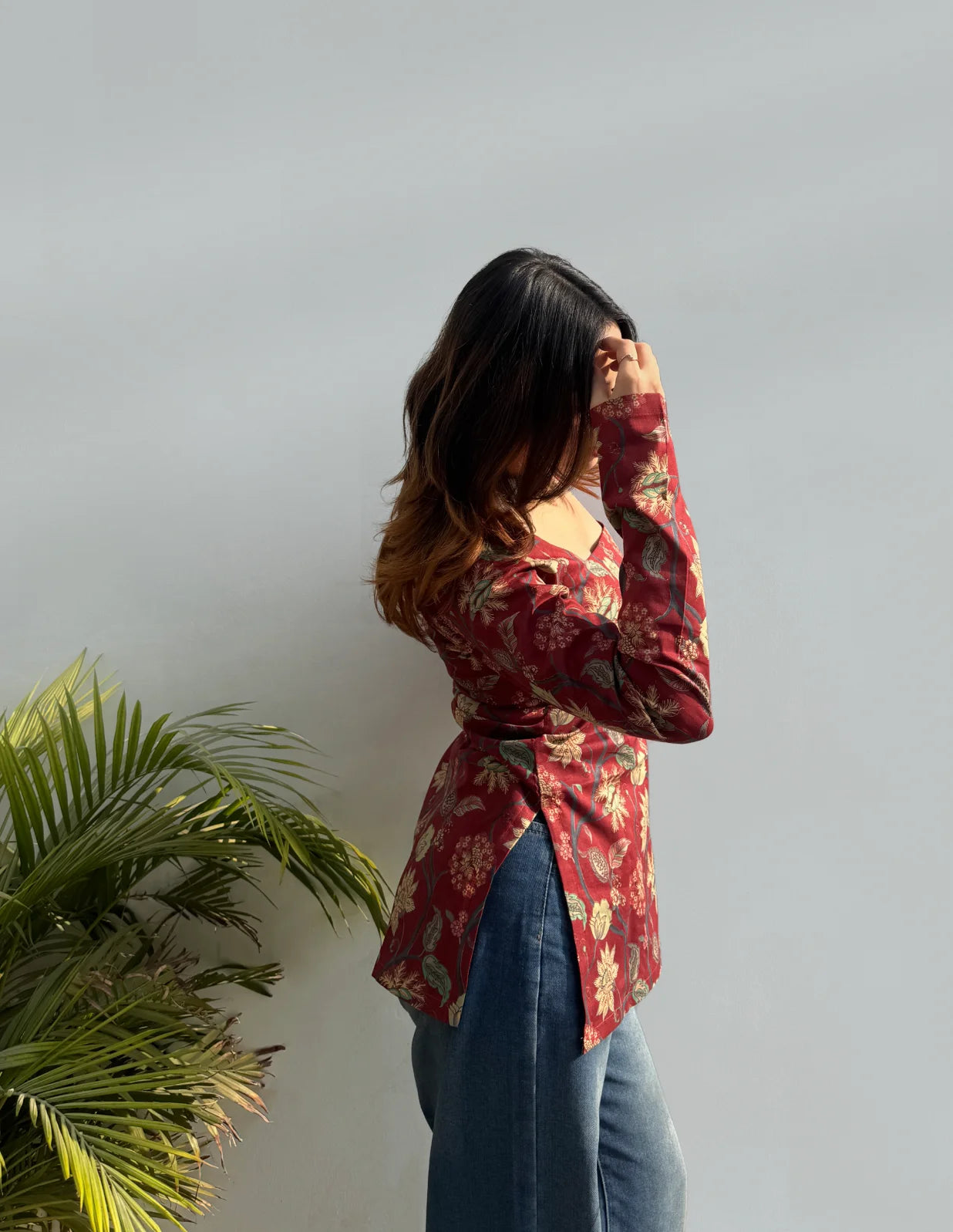 Anarkali Square Neck Kurti by Evara