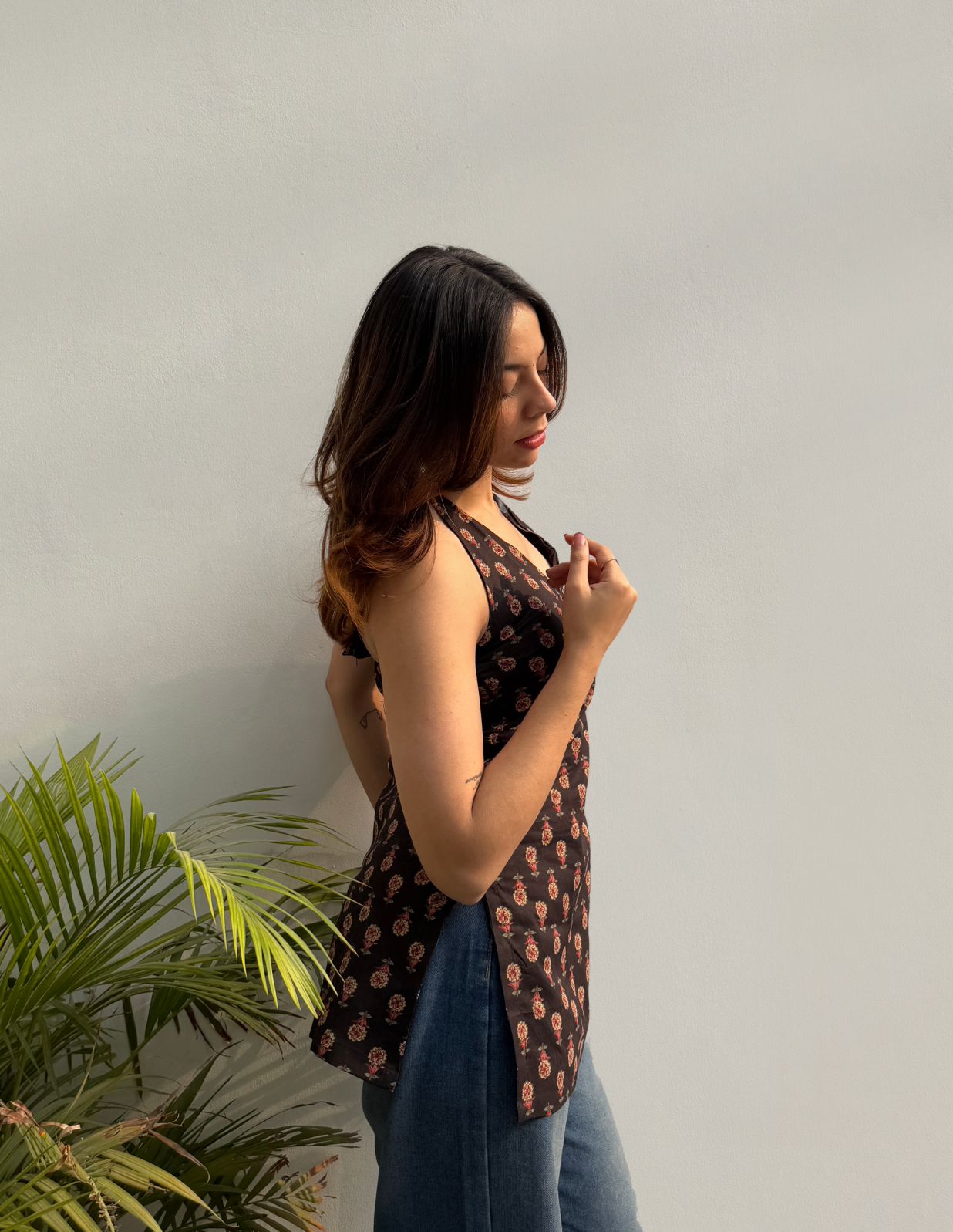 Khwaab Halter Neck Kurti by Evara