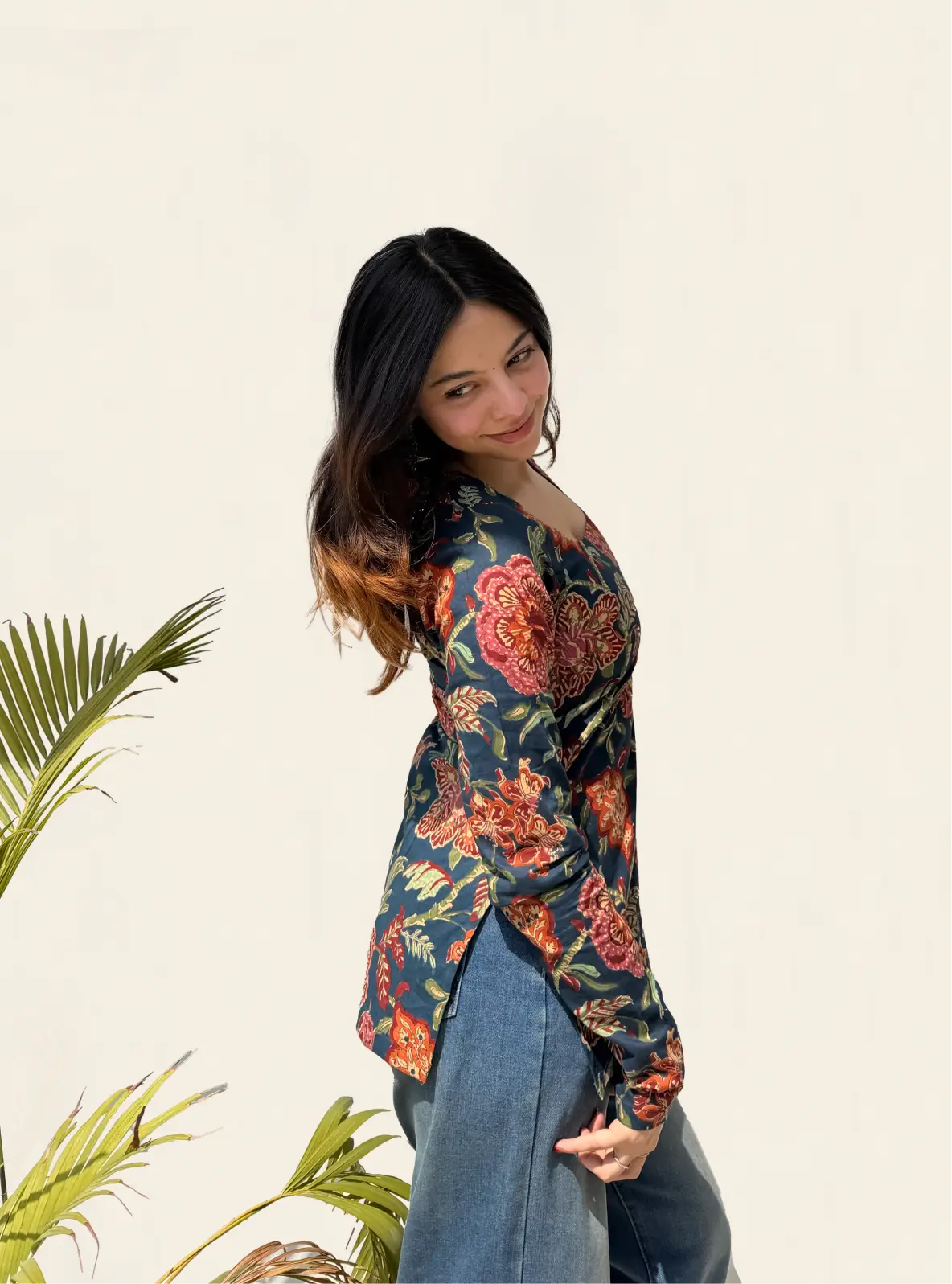 Kumkum Boat Neck Kurti