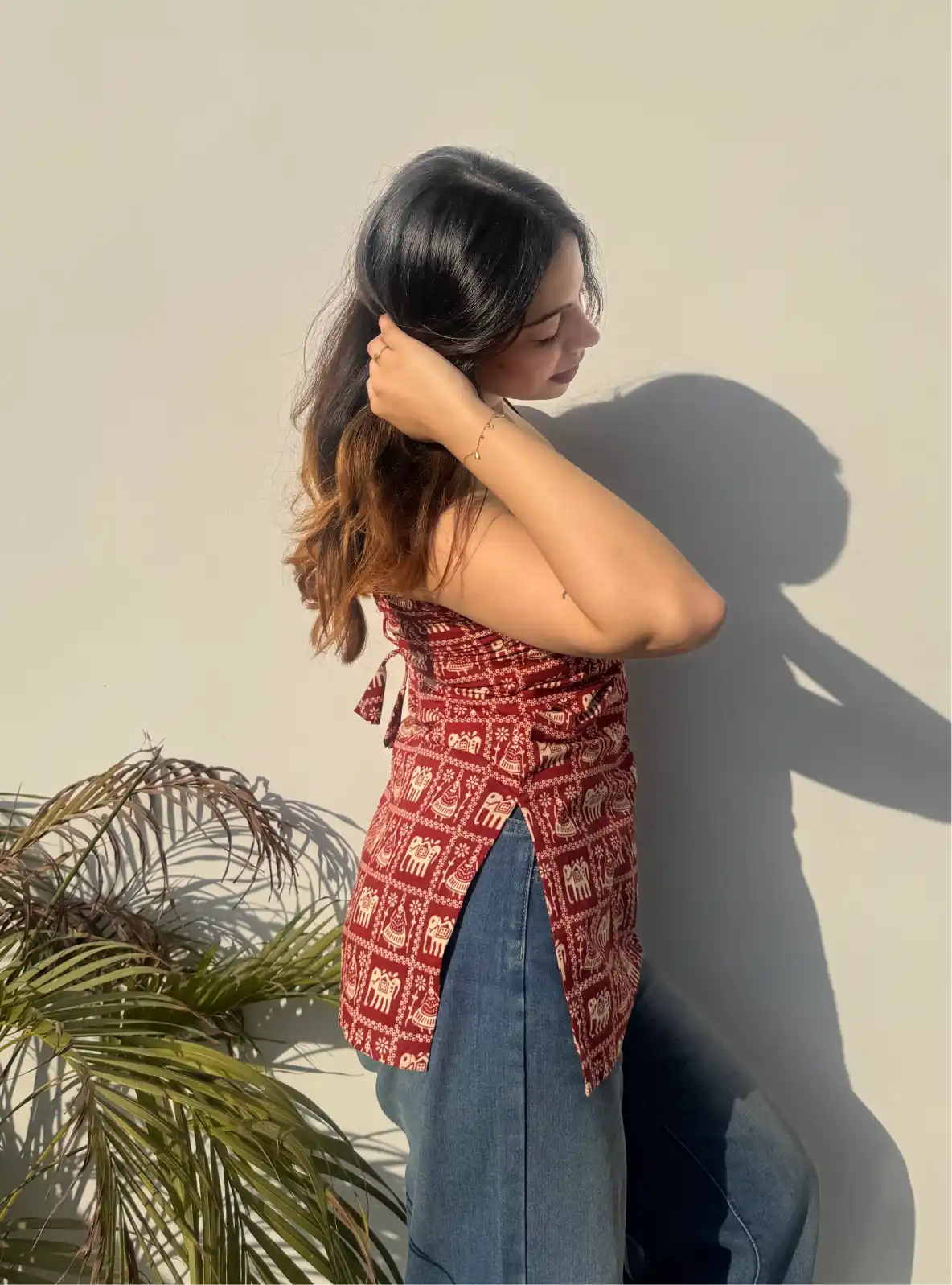 Aarna Corset Back Sleeveless Kurti