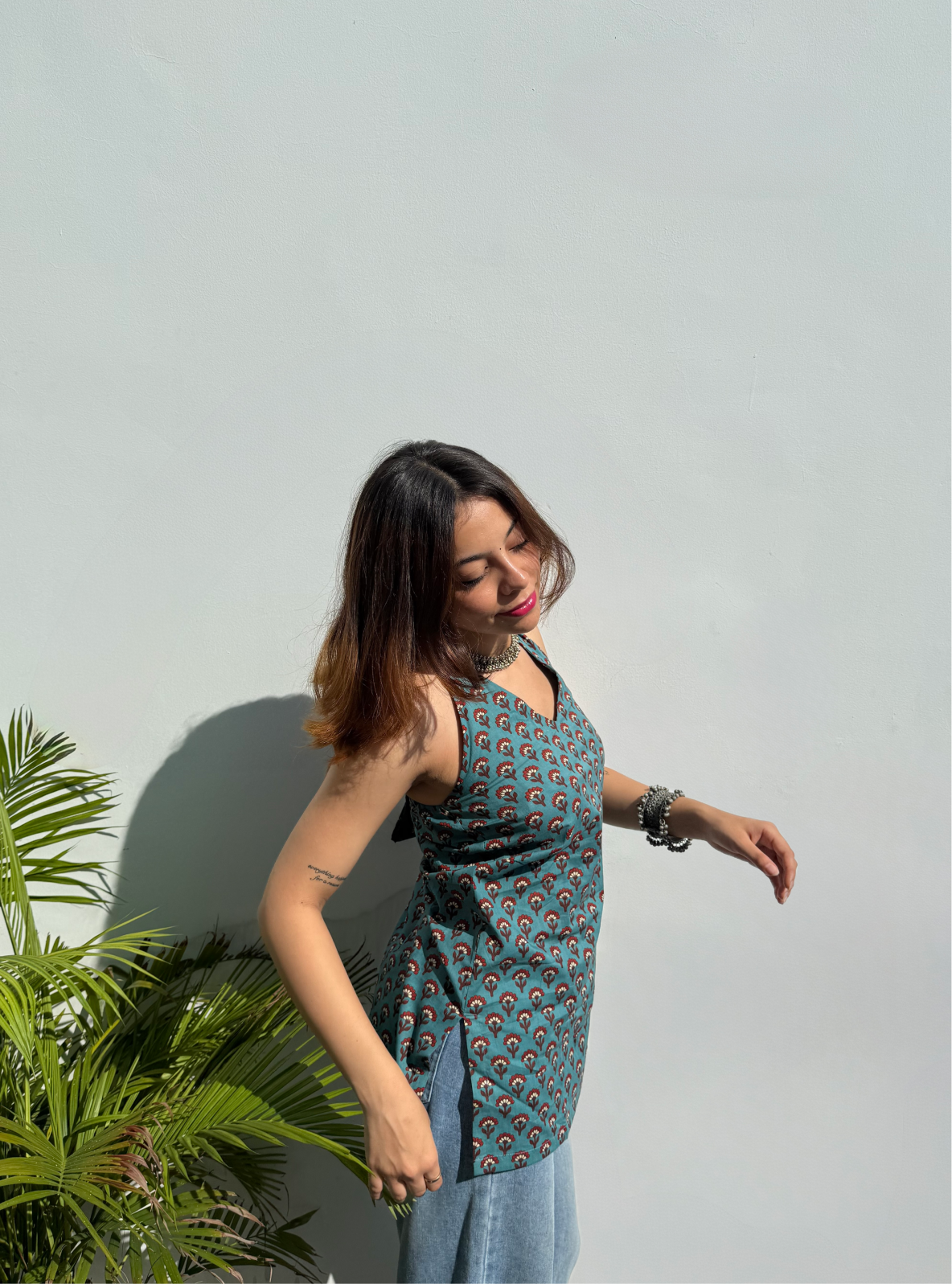 Roohani Halter Neck Kurti by Evara