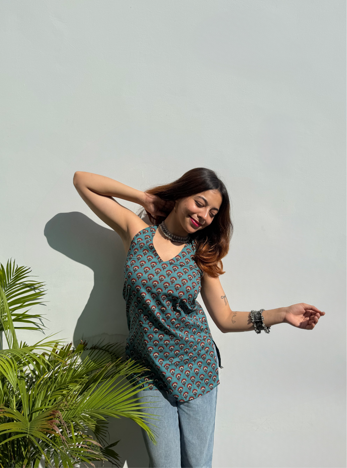 Roohani Halter Neck Kurti by Evara