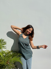 Roohani Halter Neck Kurti by Evara