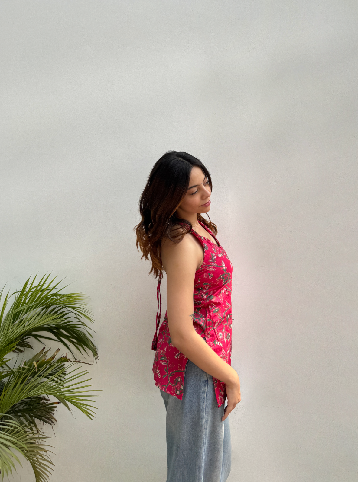 Mridula Halter Neck Kurti by Evara