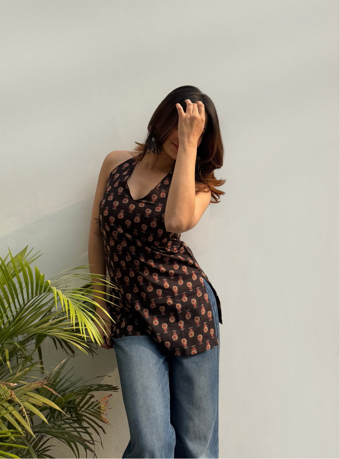 Khwaab Halter Neck Kurti by Evara