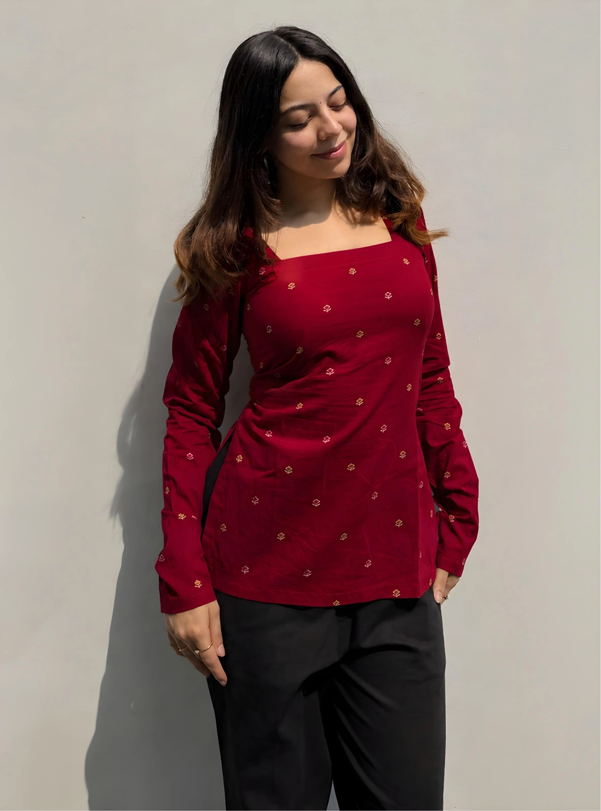 Raashi Corset Back Full Sleeves Kurti