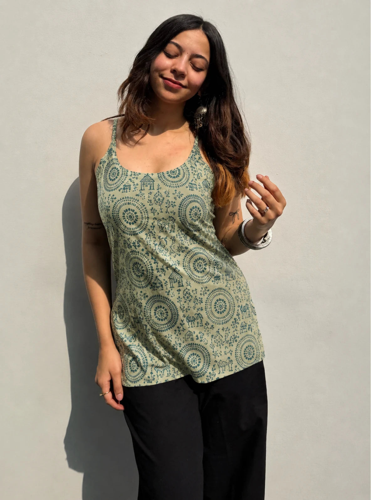 Bindu Short Sleeveless Kurti