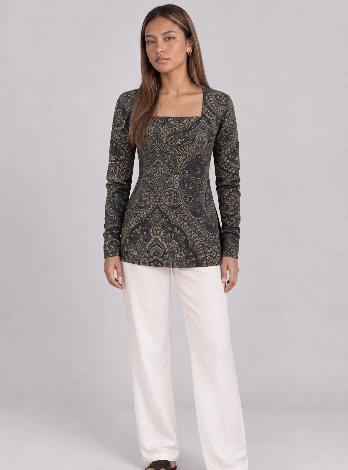 Nazm Square Neck Kurti