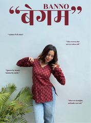 Banno Begum Straight Sleeves Kurti by Evara