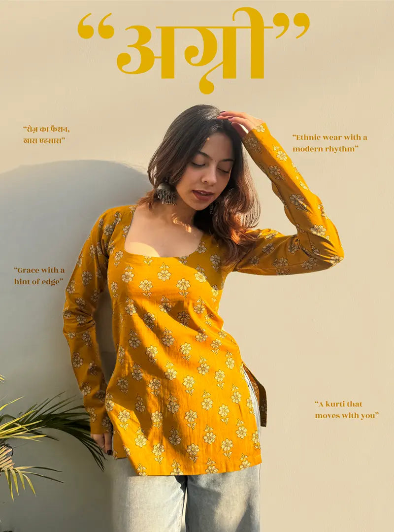 Agni Boat Neck Kurti by Evara