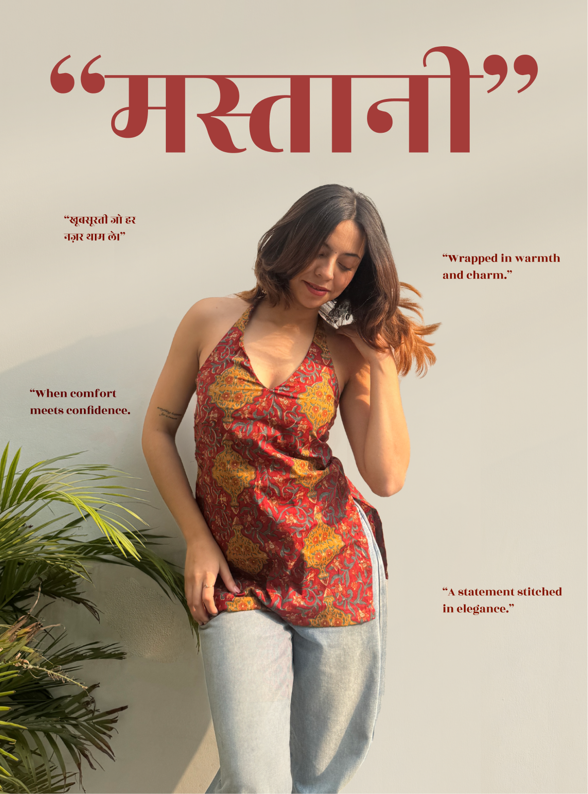 Mastani Halter Neck Kurti by Evara