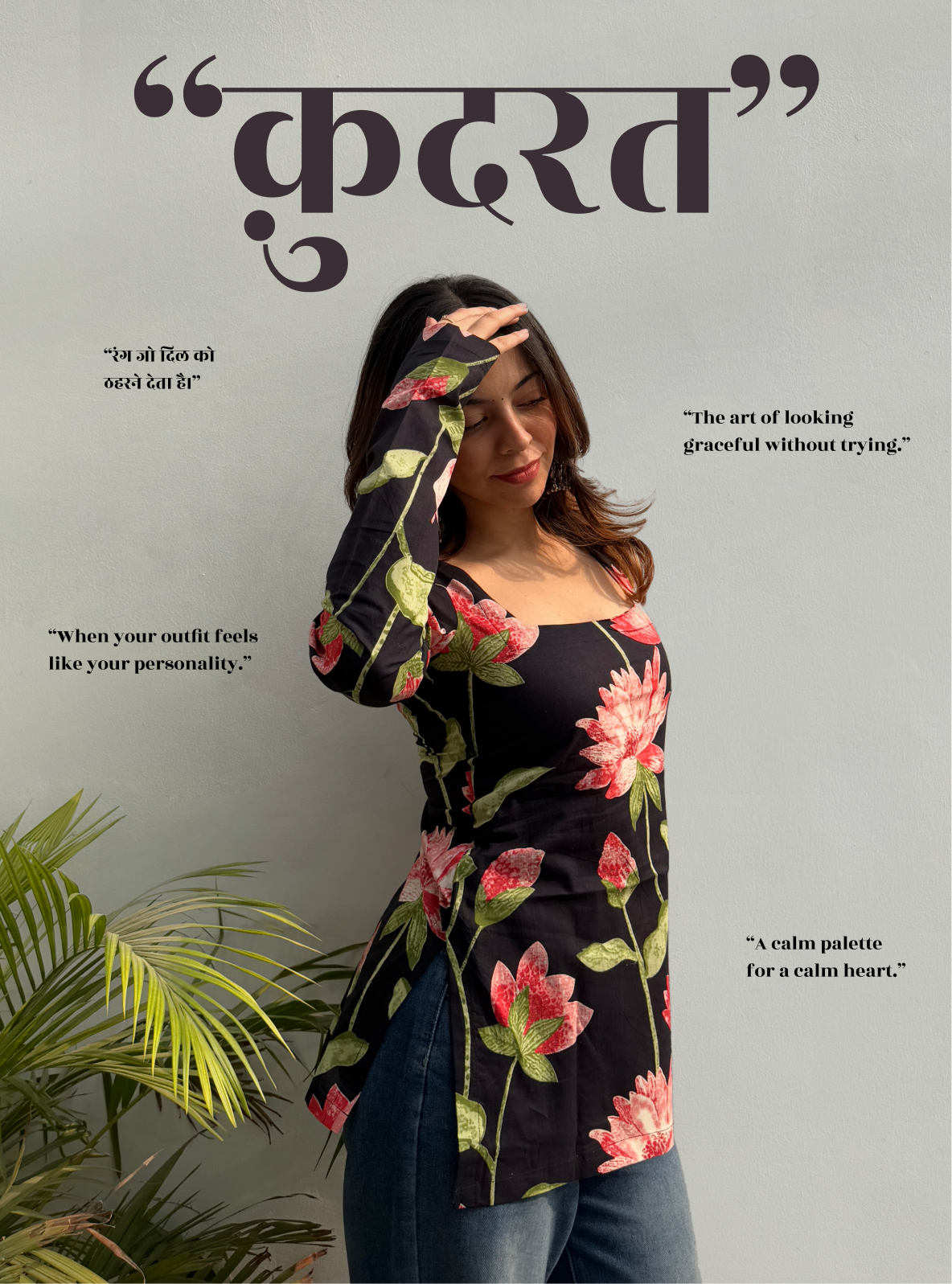 Kudrat Square Neck Kurti by Evara