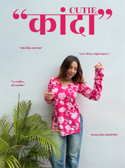 Kandha Cutie Straight Sleeves Kurti by Evara
