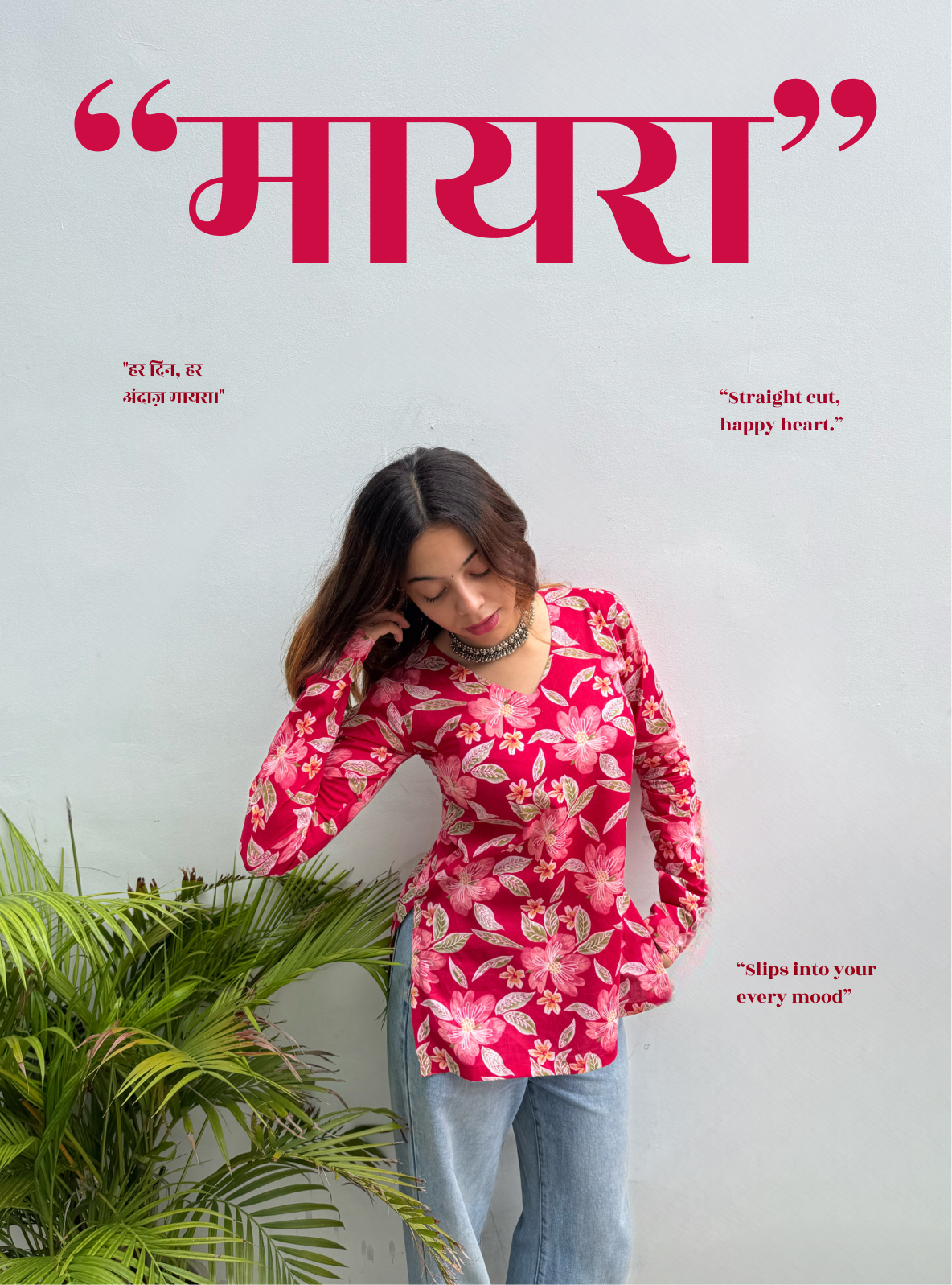 Mayra Straight Sleeves Kurti by Evara