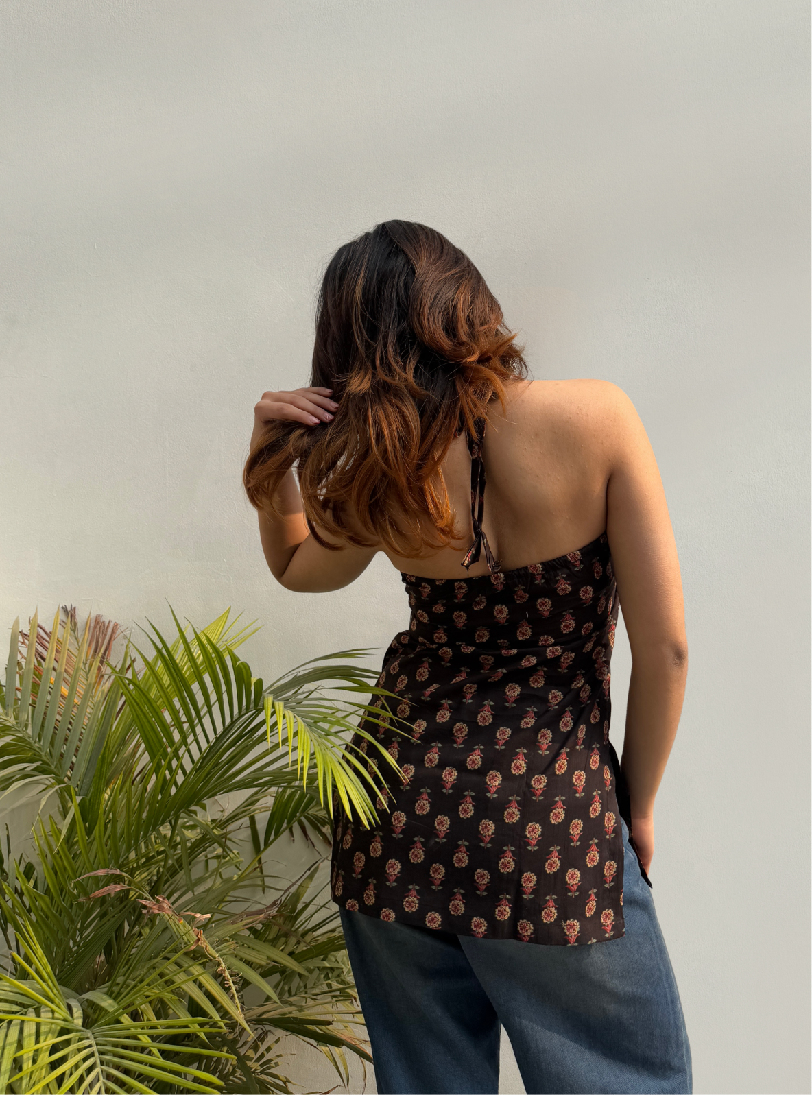 Khwaab Halter Neck Kurti by Evara