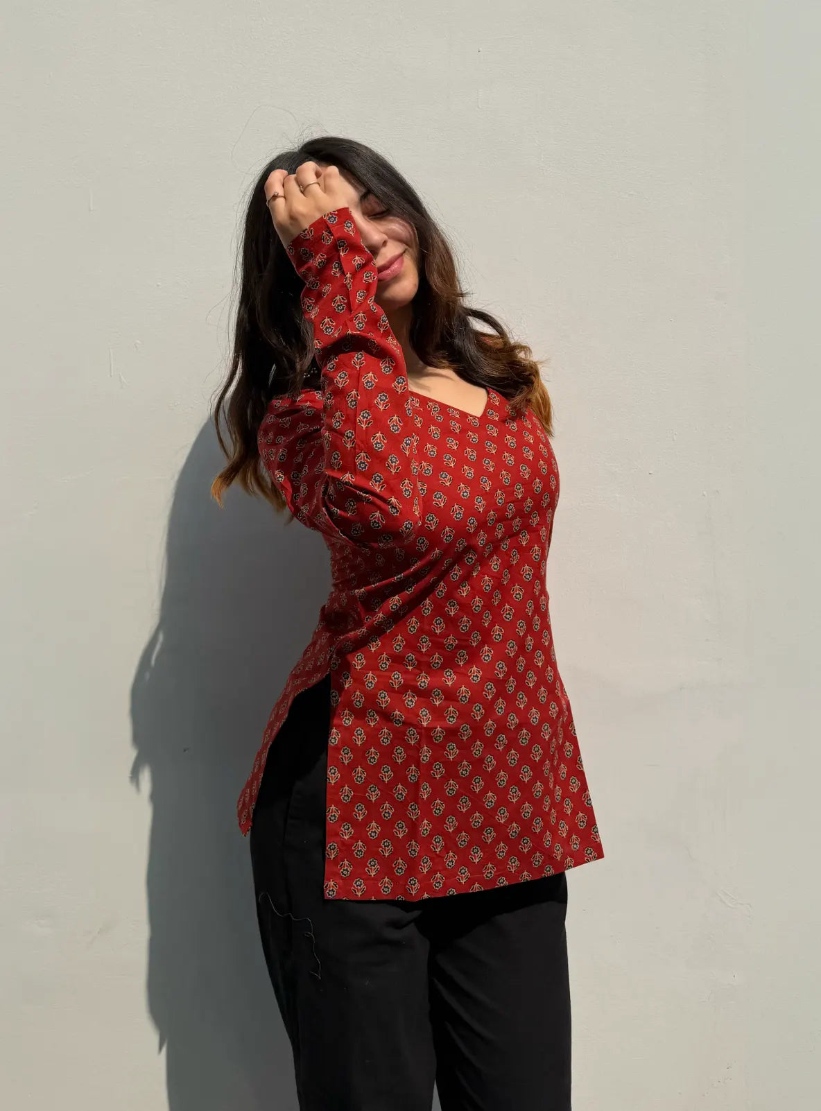 Nimra Straight Sleeves Kurti