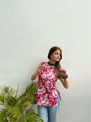 Chashni Boat Neck Short Kurti by Evara