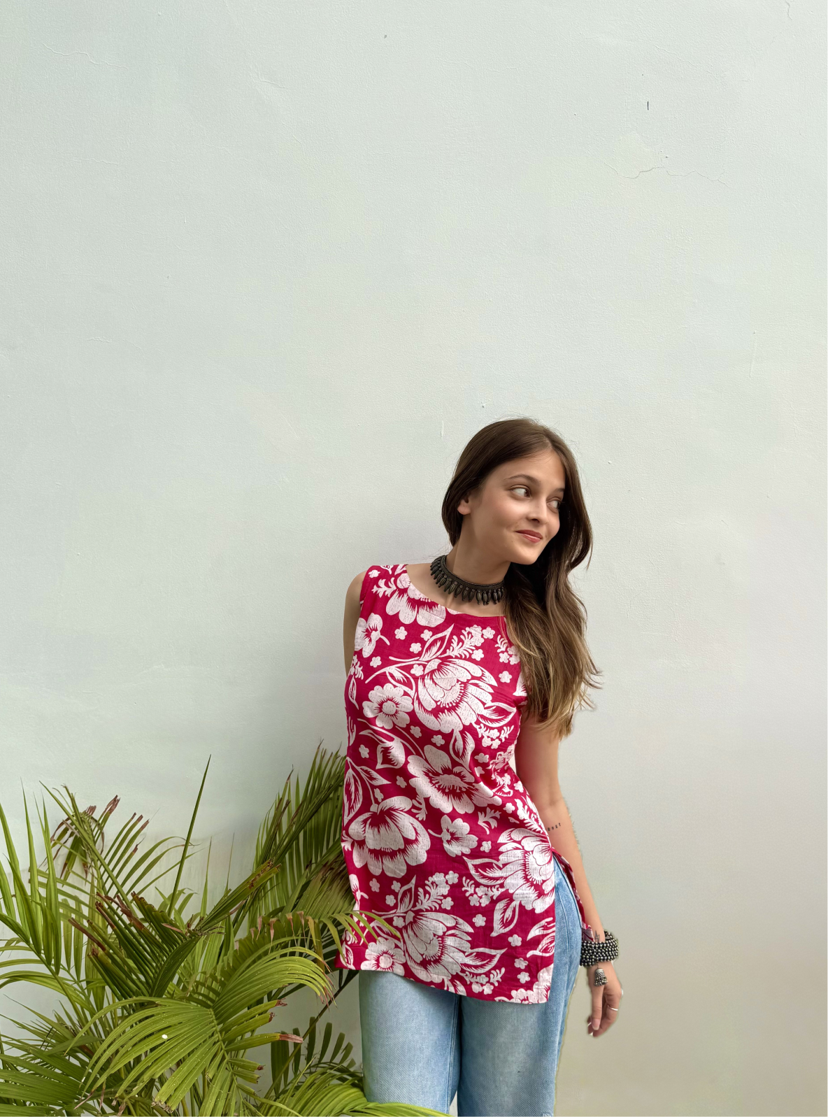 Chashni Boat Neck Short Kurti by Evara