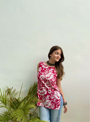 Chashni Boat Neck Short Kurti by Evara