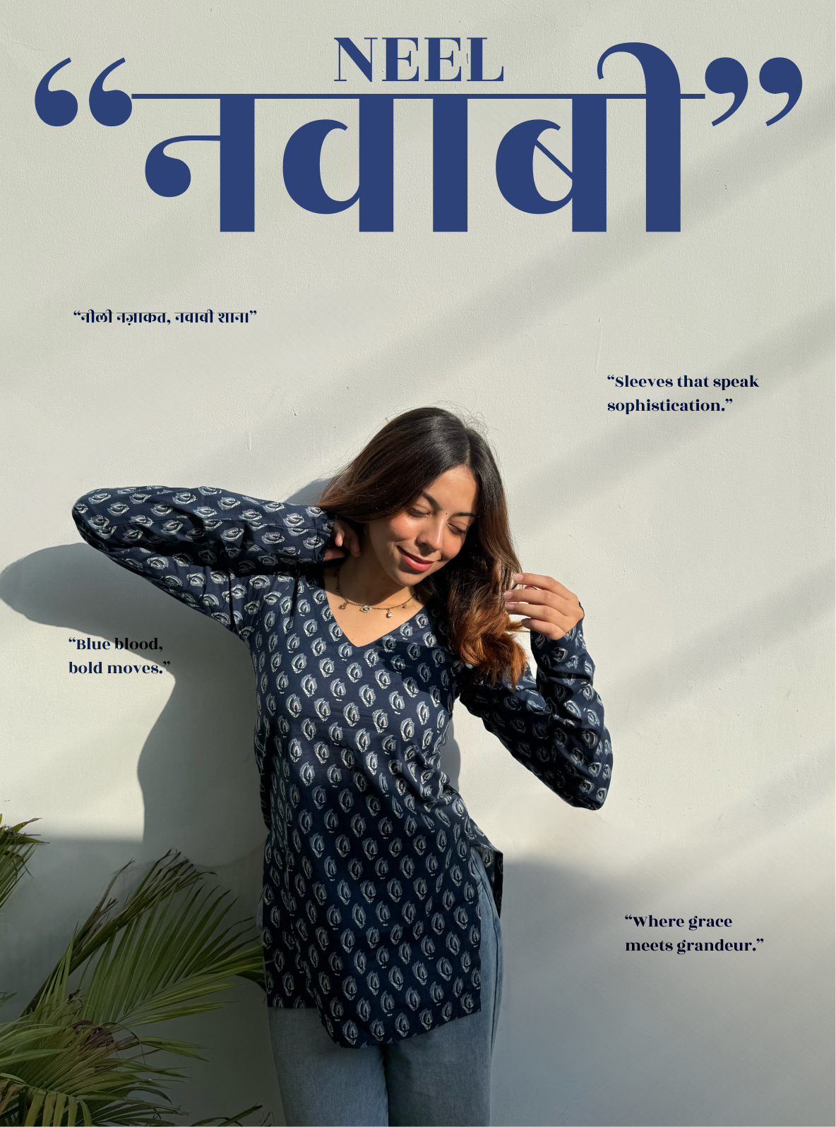 Neel Nawaabi Straight Sleeves Kurti by Evara