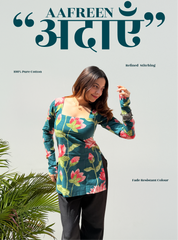Adaayein Aafreen Square Neck Kurti by Evara