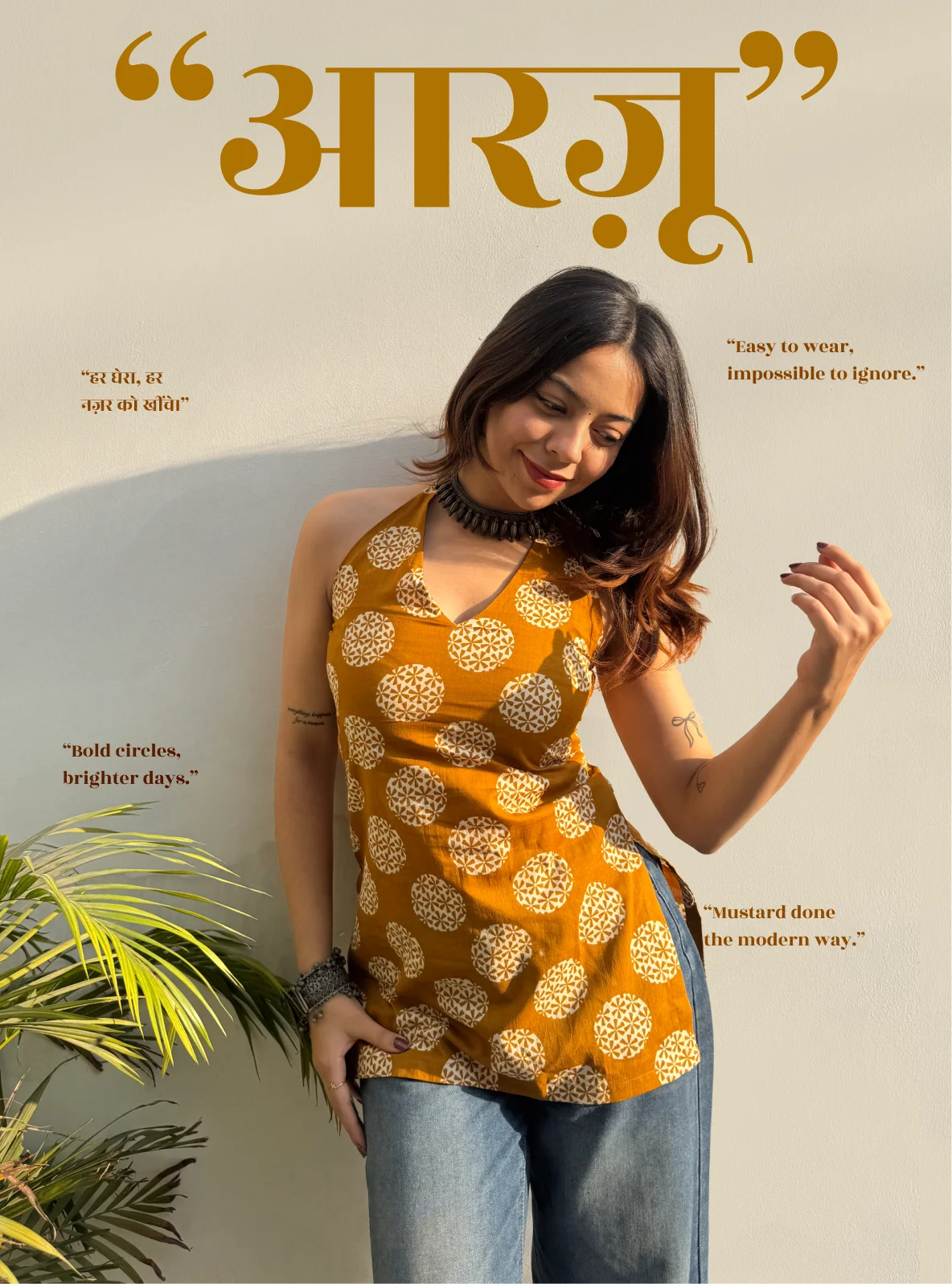 Aarzo Halter Neck Kurti by Evara