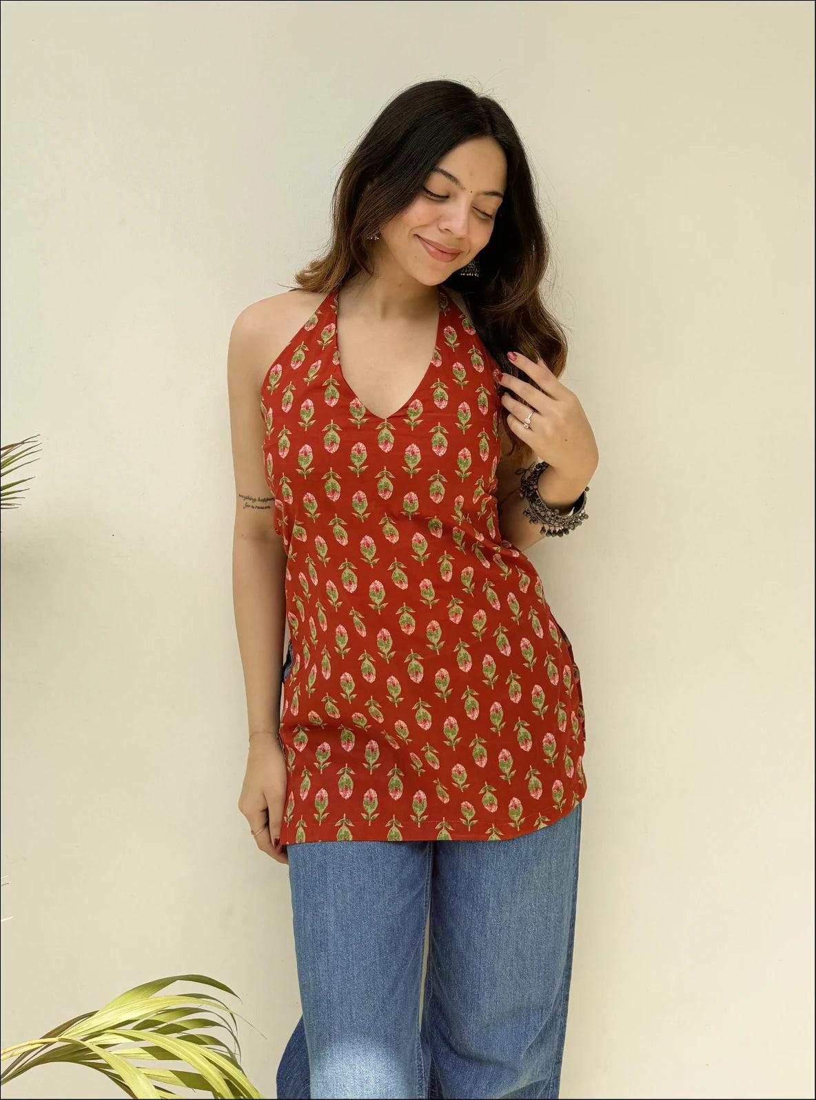 Mayra Halter Neck Kurti