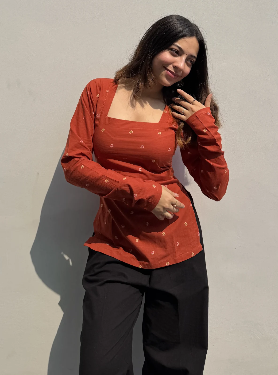 Prajakta Corset Back Full Sleeves Kurti