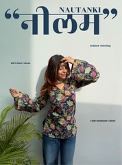 Neelam Nautanki Bell Sleeves Kurti by Evara