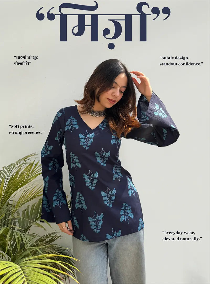 Mirza Bell Sleeves Kurti by Evara