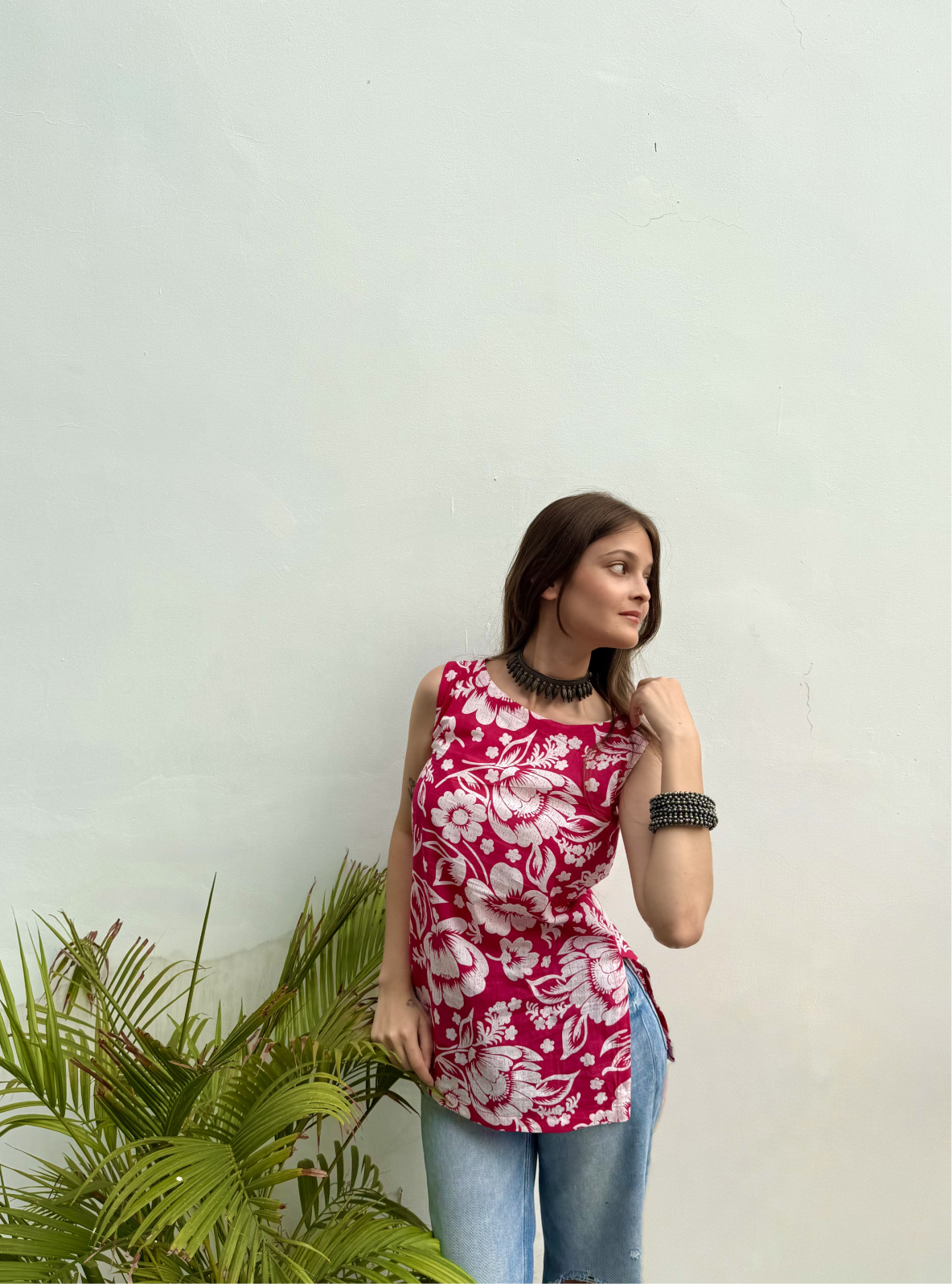 Chashni Boat Neck Short Kurti by Evara