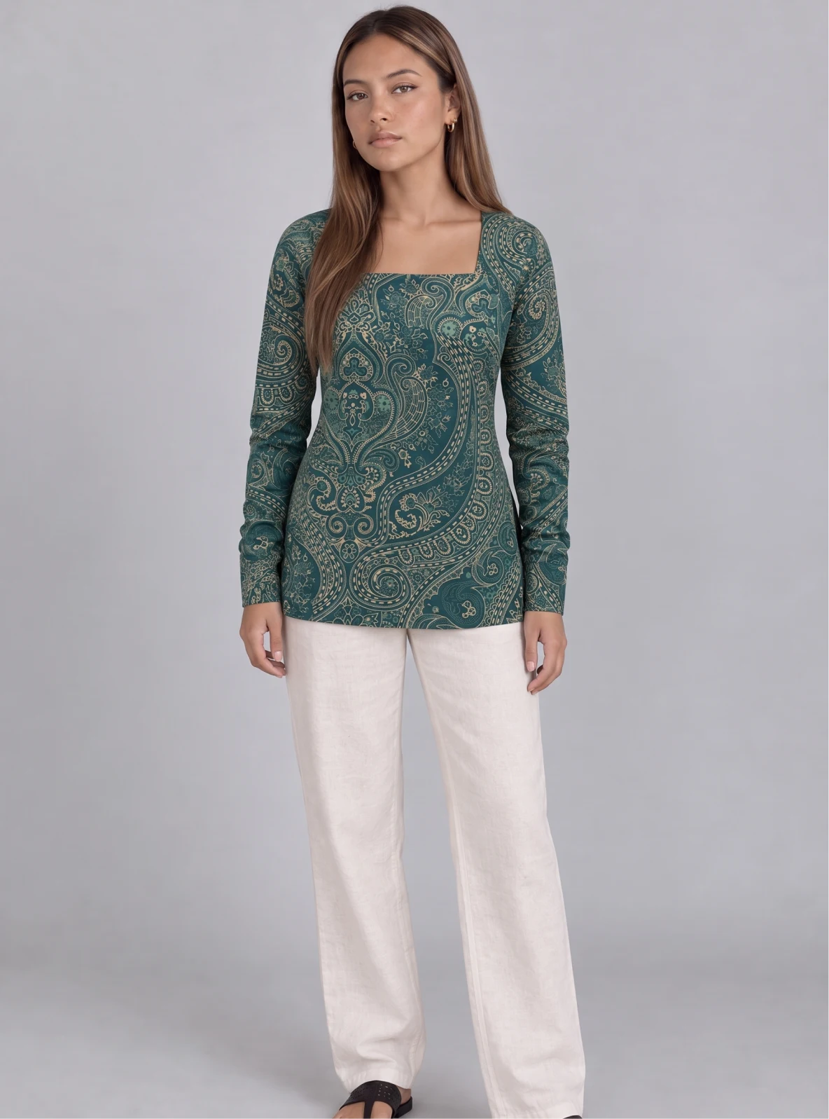 Sajda Square Neck Kurti