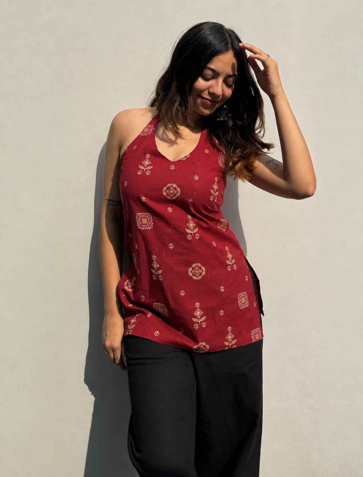 Avira Halter Neck Kurti