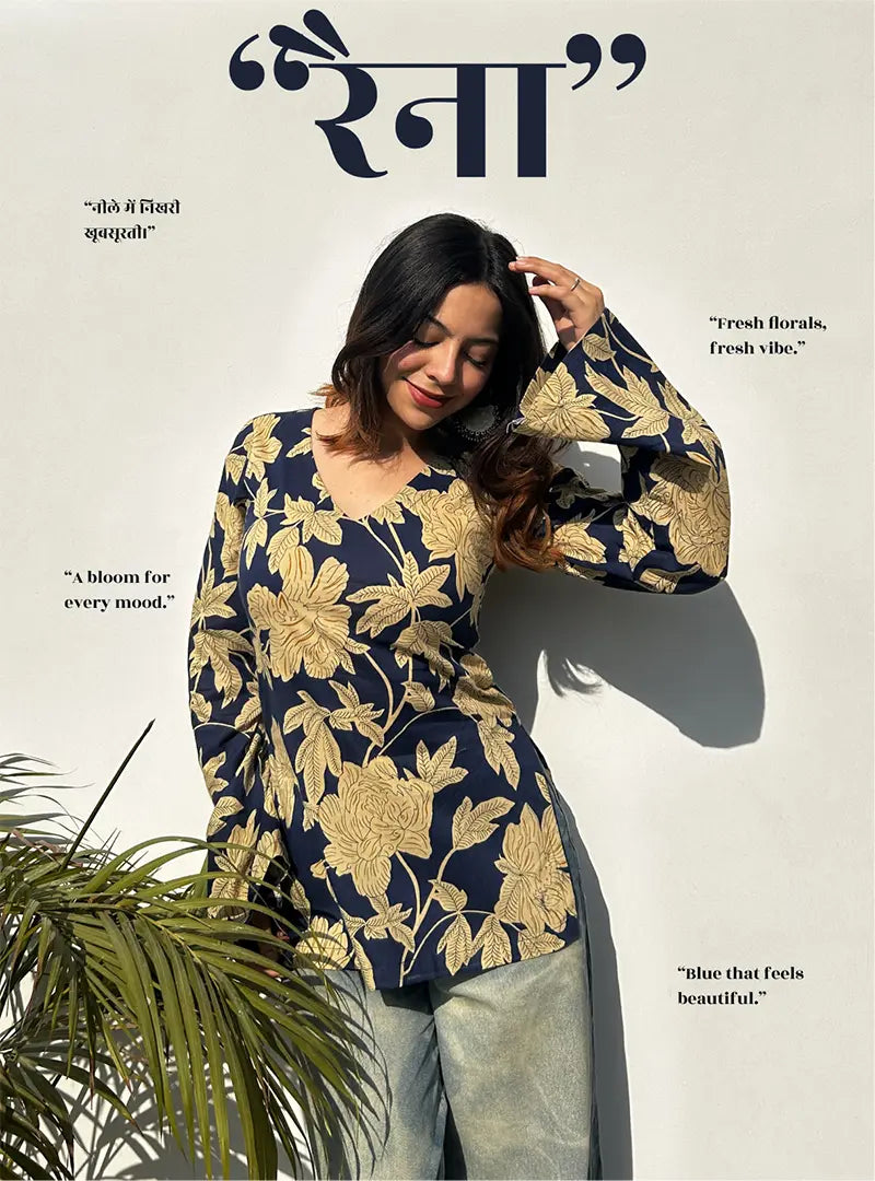 Raina Bell Sleeves Kurti