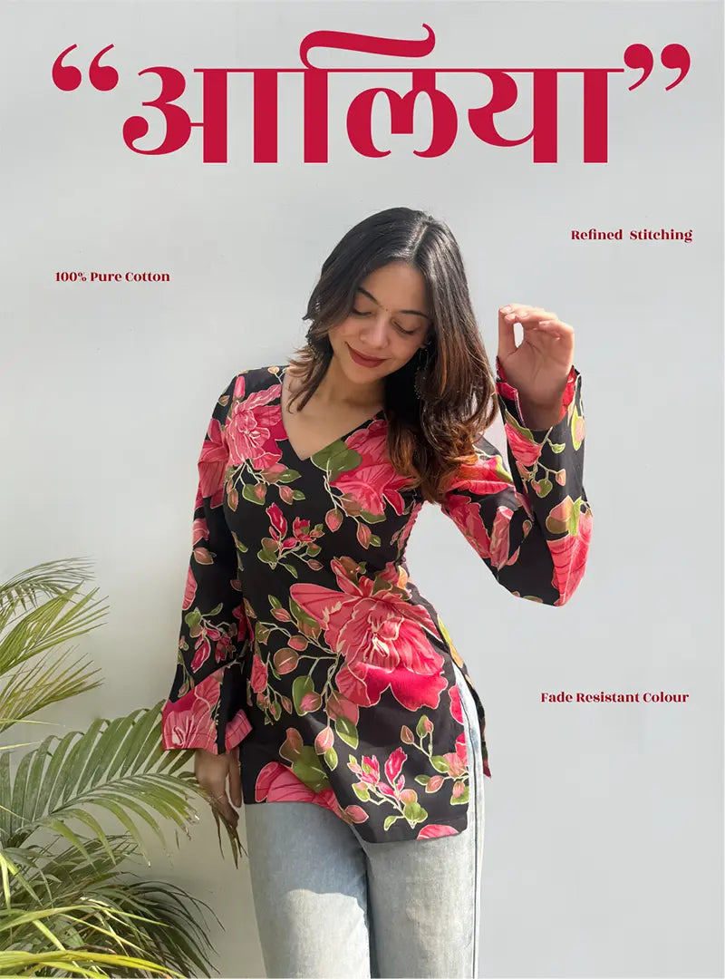 Aaliya Bell Sleeves Kurti by Evara