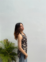 Koyal Adah Halter Neck Kurti by Evara