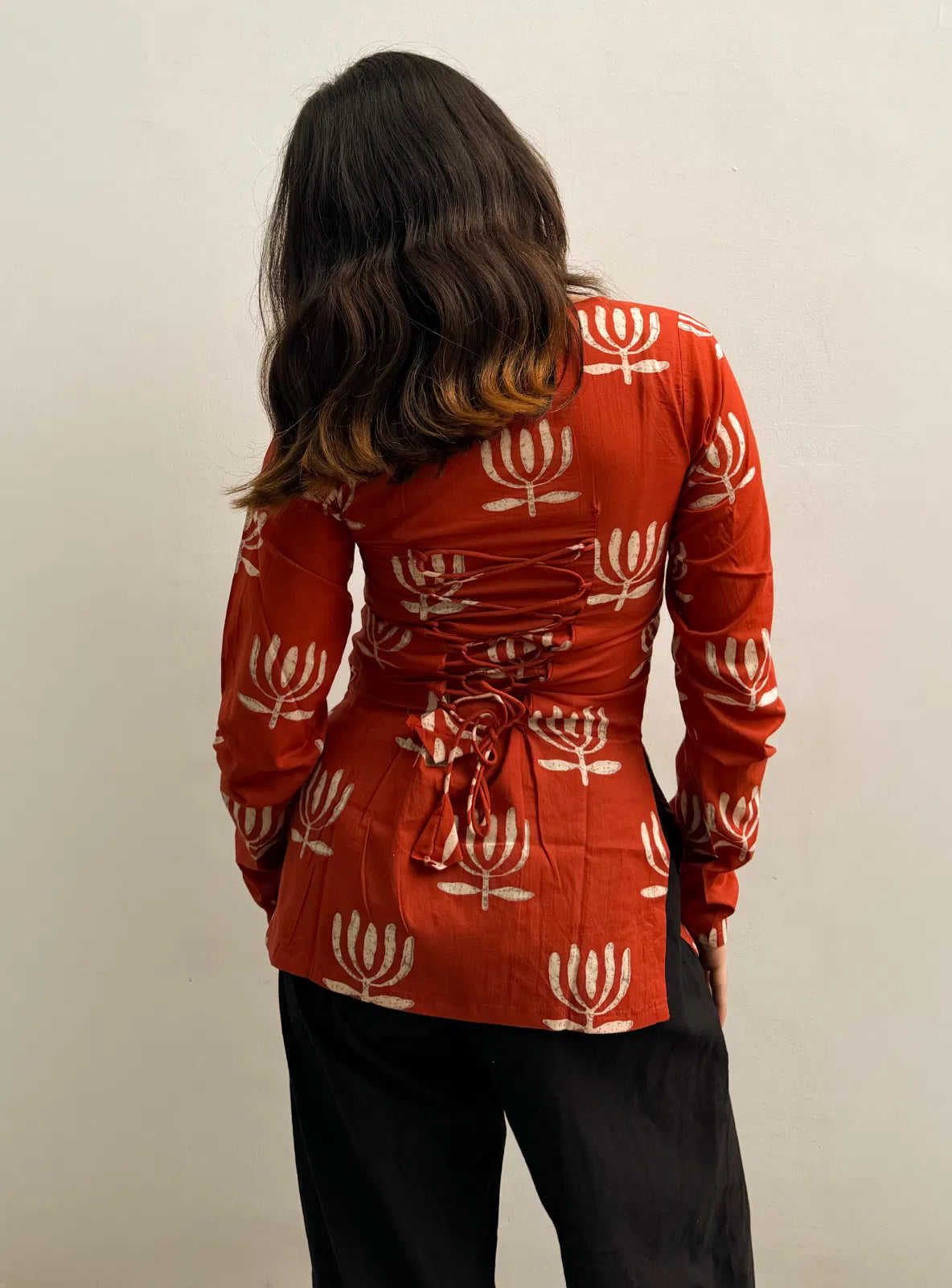 Mriga Corset Back Full Sleeves Kurti
