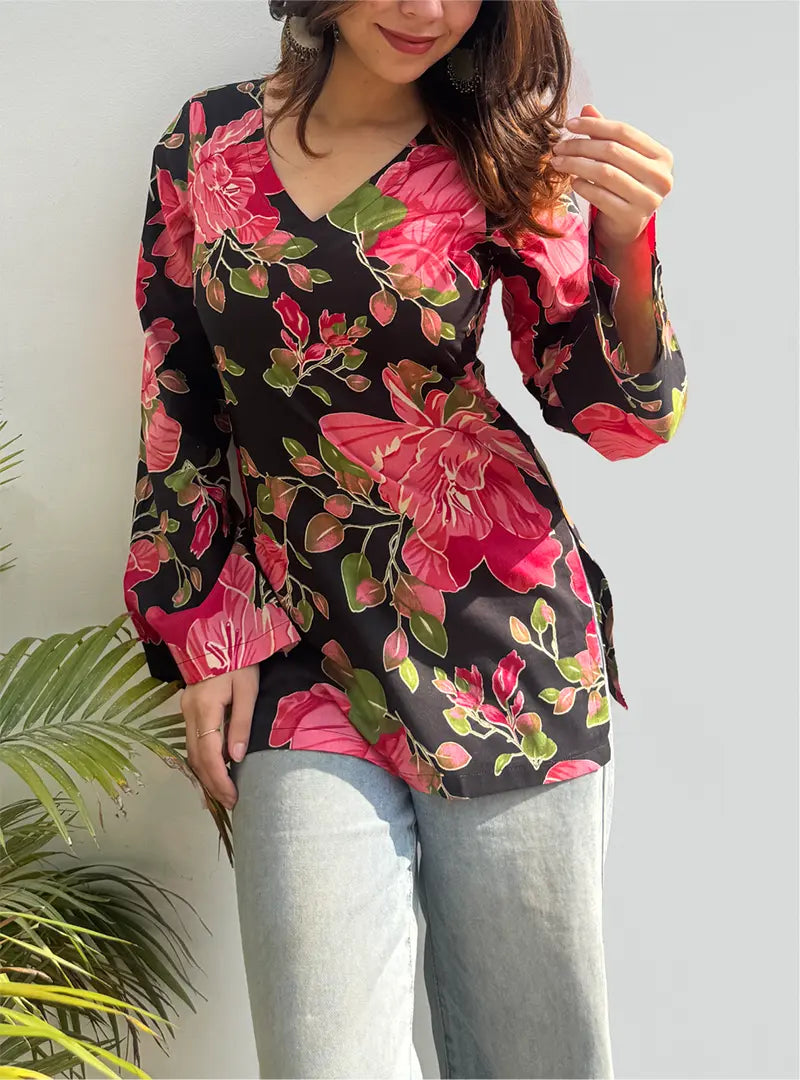 Aaliya Bell Sleeves Kurti by Evara