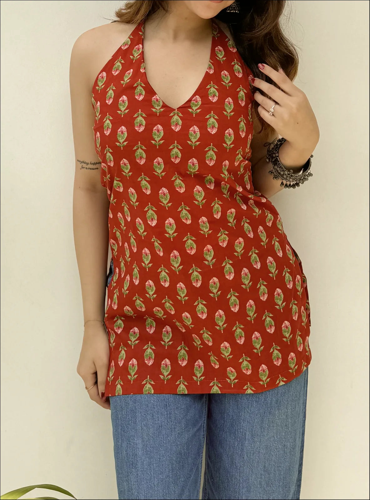Mayra Halter Neck Kurti