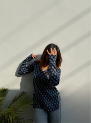 Neel Nawaabi Straight Sleeves Kurti by Evara