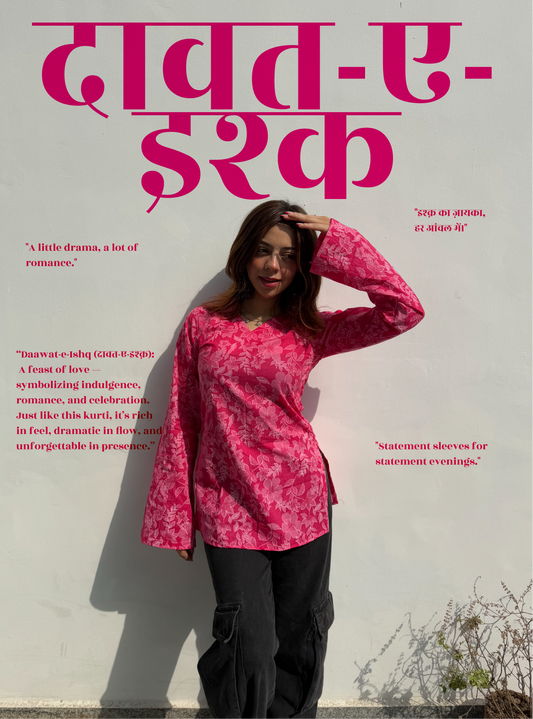 Daawat-e-Ishq Bell Sleeves Kurti by Evara