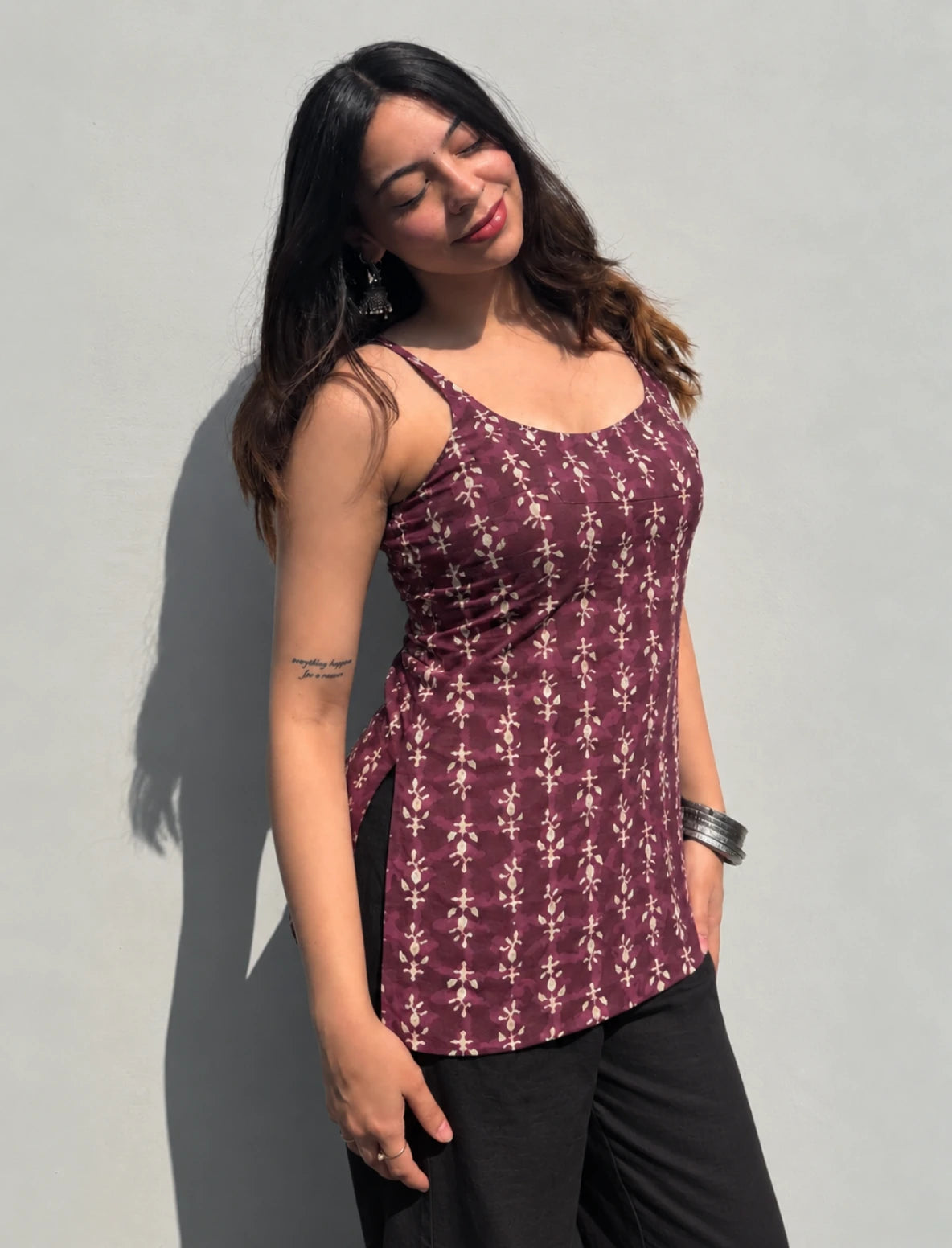 Nazar Short Sleeveless Kurti