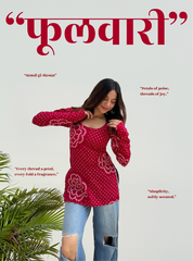 Phoolwari Straight Sleeves Kurti by Evara