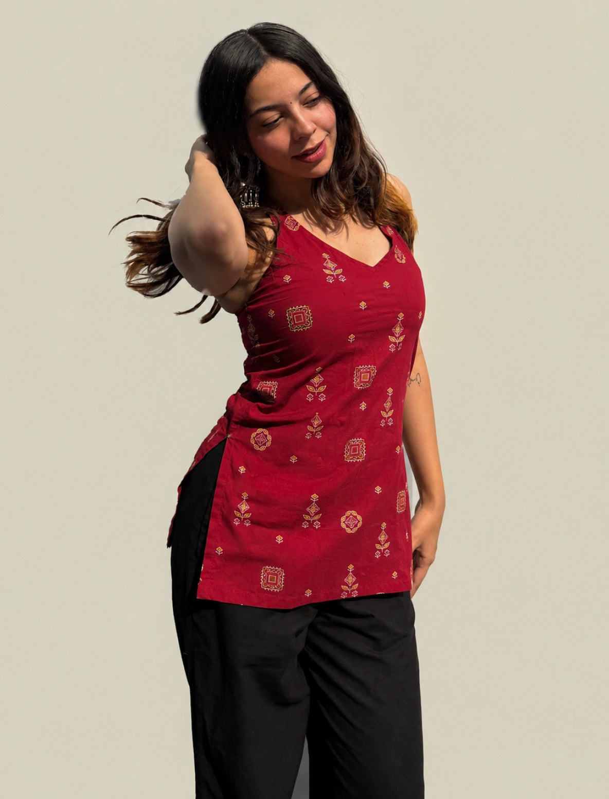 Avira Halter Neck Kurti
