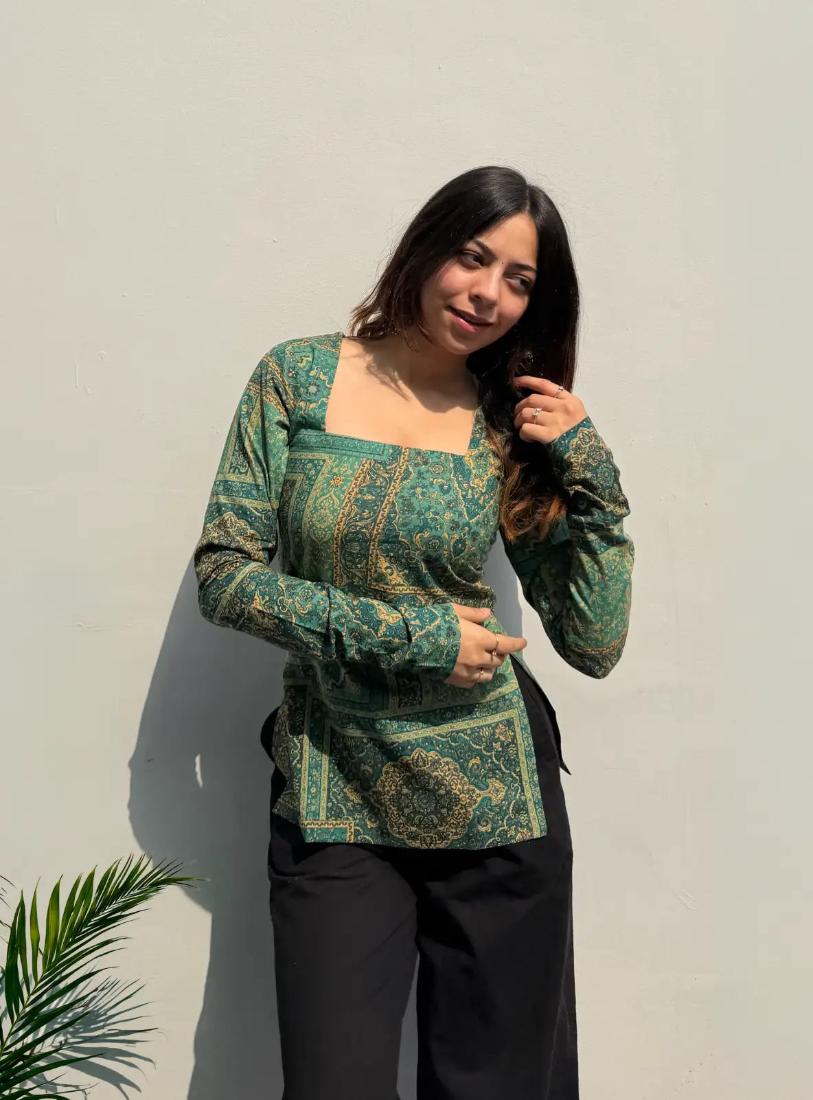 Firoza Square Neck Kurti