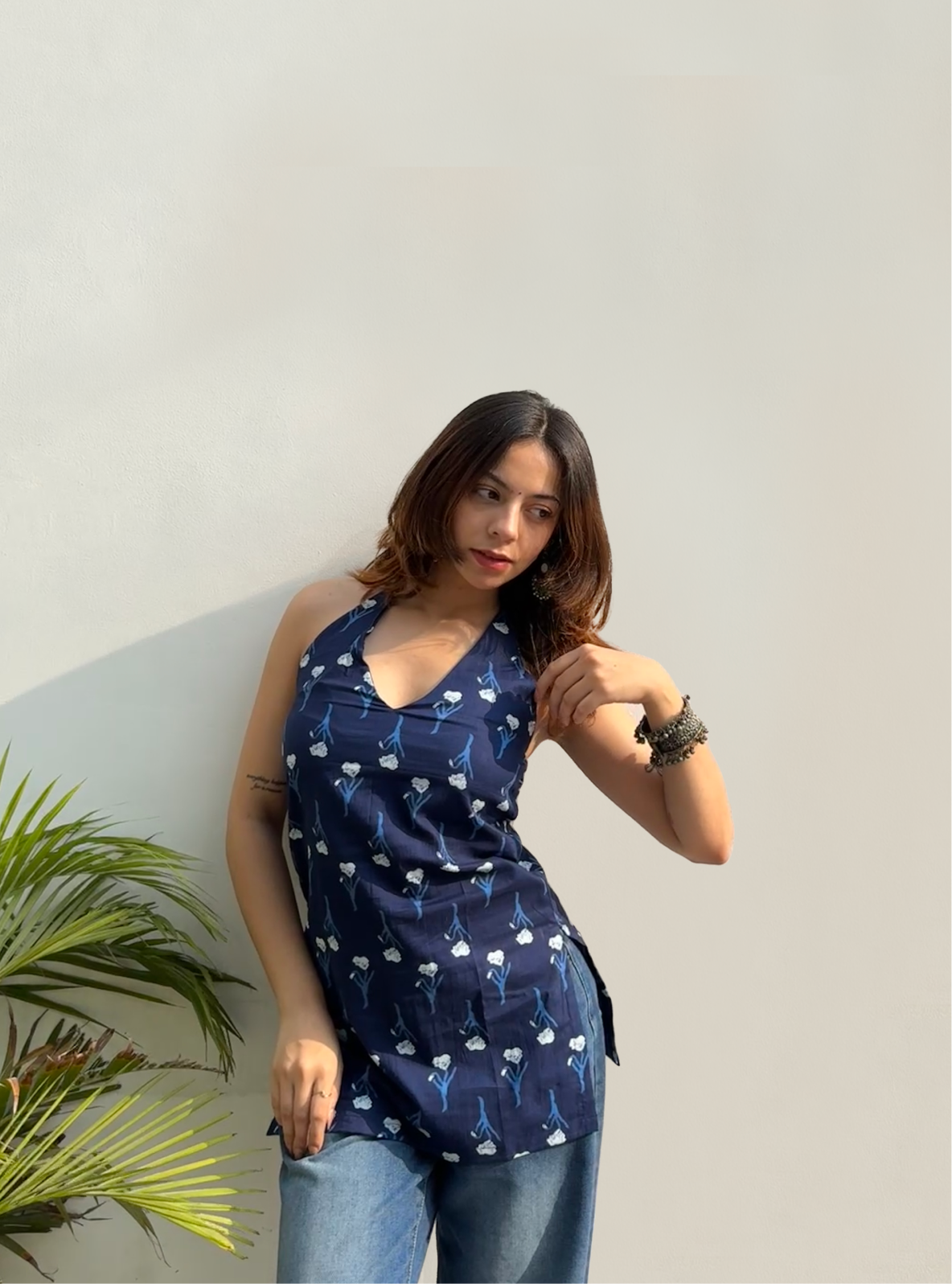 Shabnam Halter Neck Kurti by Evara