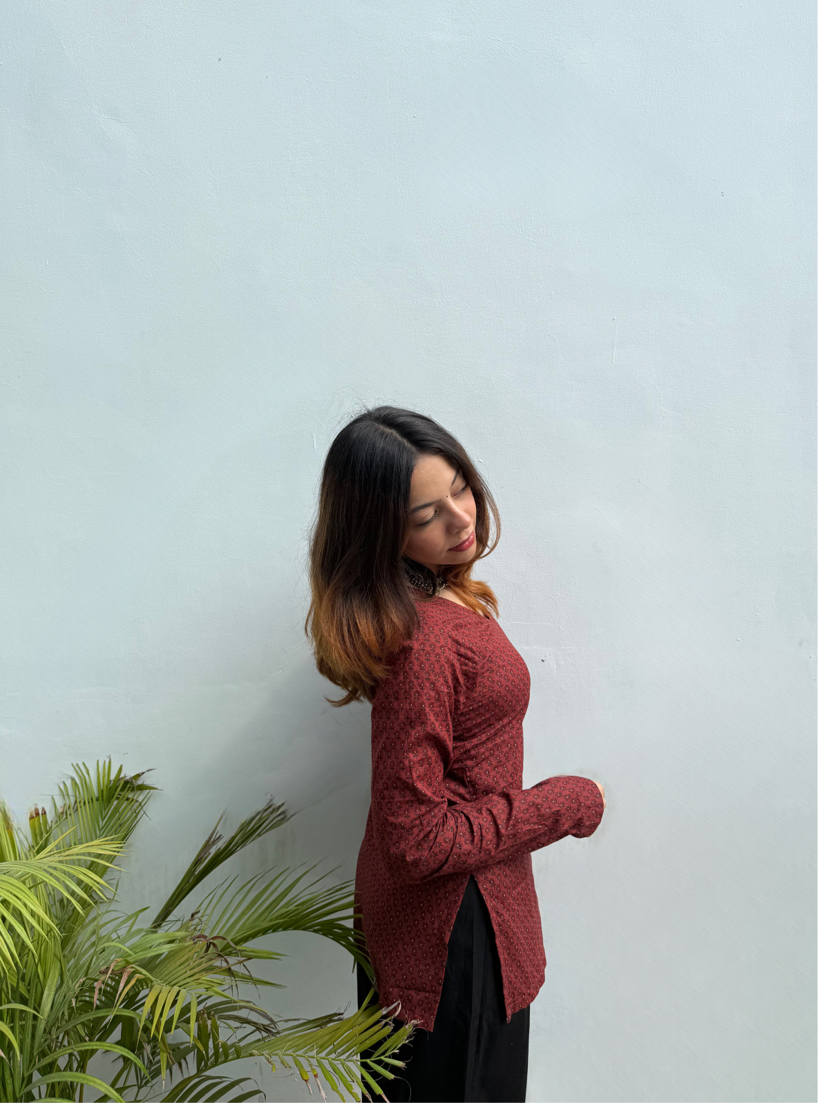 Laal Ishq Straight Sleeves Kurti