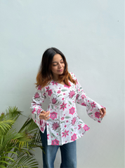 Rabri Bell Sleeves Kurti by Evara
