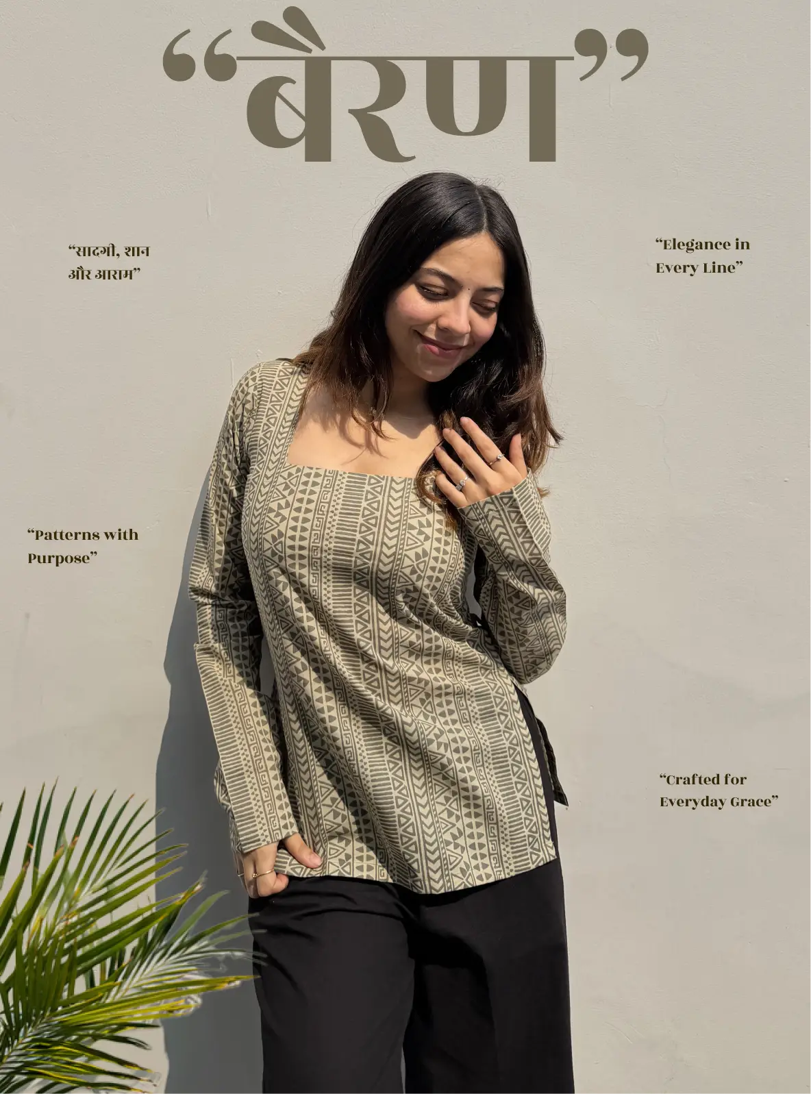 Bairan Square Neck Kurti